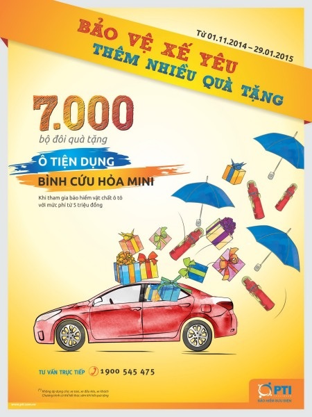 “Bảo vệ xế yêu - Thêm nhiều quà tặng” cùng PTI