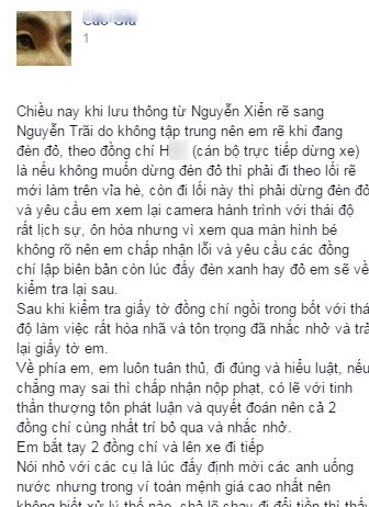 Cách ứng xử văn
mình của hai CSGT này làm nhiều người cảm thấy ấm lòng.