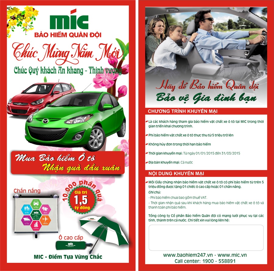 Hơn 10.000 phần quà cho khách hàng tham gia bảo hiểm xe ô tô tại MIC - 1 Hơn 10.000 phần quà cho khách hàng tham gia bảo hiểm xe ô tô tại MIC