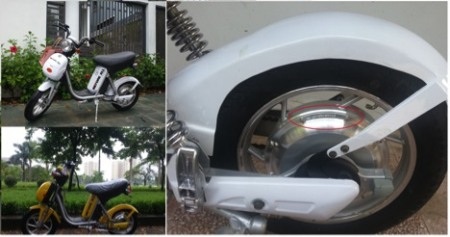 Số máy
được dập nổi trên động cơ