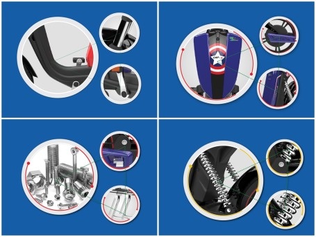 Từng chi tiết trên xe HKbike Cap-A đều được
gia công cao cấp và chăm chút kỹ lưỡng.