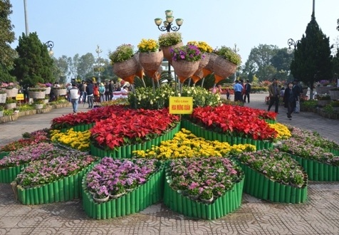 "Ngôn ngữ" vườn hoa xuân qua 25 tiểu cảnh - 3 Tiểu cảnh Hoa mừng xuân.
