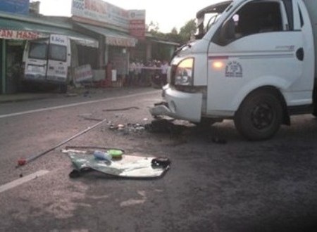 Hiện trường vụ tai nạn.