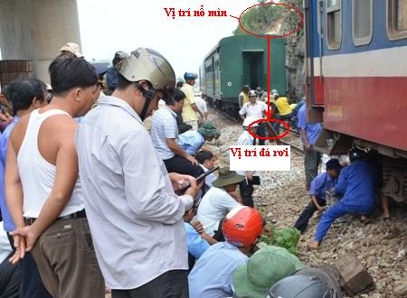 Truy tìm nguồn gốc tảng đá lớn làm 3 toa tàu trật bánh