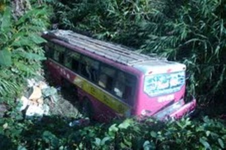 Xe khách lao xuống vực tại đèo Lò Xo, 13 người bị thương - 1 Xe khách lao xuống vực tại đèo Lò Xo, 13 người bị thương - 1