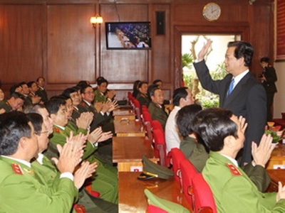 Thủ tướng chúc Tết lực lượng Công an Nhân dân - 1 Thủ tướng chúc Tết lực lượng Công an Nhân dân - 1