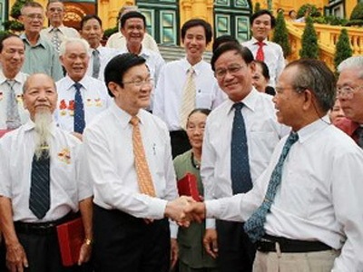 Chủ tịch nước Trương Tấn Sang tiếp đoàn.