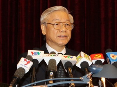 Trung ương sẽ bàn nhiều vấn đề quan trọng, khó và nhạy cảm - 1 Tổng Bí thư Nguyễn Phú Trọng phát biểu khai mạc hội nghị