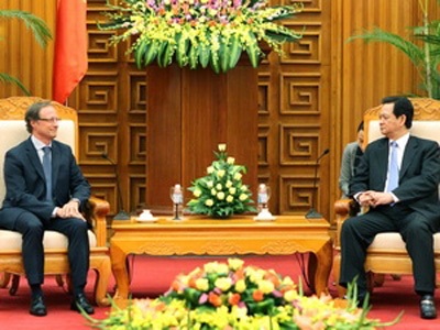 "VN mong muốn thúc đẩy quan hệ hợp tác với Bỉ" - 1 Thủ tướng Nguyễn Tấn Dũng tiếp Đại sứ Bỉ tại Việt Nam đến chào xã giao