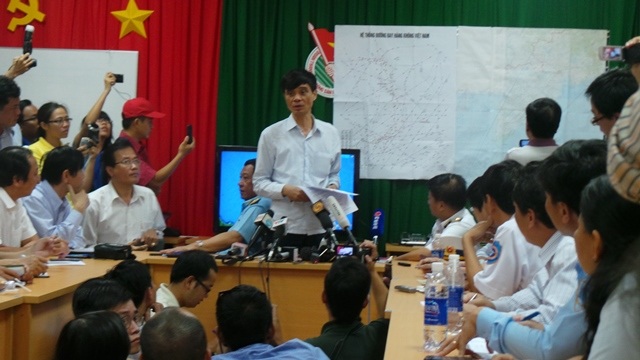 Thứ trưởng Phạm Quý Tiêu thông tin thông tin với báo chí sáng nay (Ảnh: Phạm Tâm)