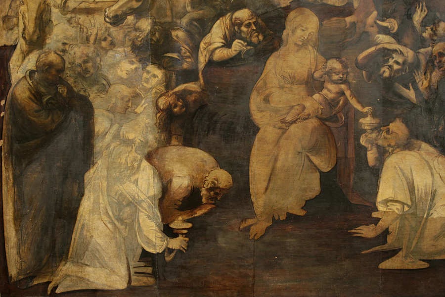 Bức họa nổi tiếng The Adoration of the Magi của danh họa Leonardo da Vinci
