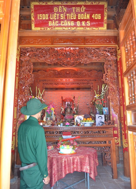 Đền thờ liệt sĩ là nơi tri ân đến 1.500 liệt sĩ bỏ lại thân xác nơi trận địa.