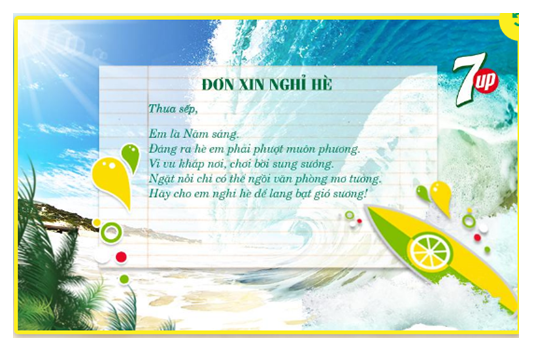 Những chiến tích mùa hè đáng ghen tị của giới trẻ Việt - 3
“Đơn xin nghỉ hè” với công dụng làm tan chảy trái tim các sếp