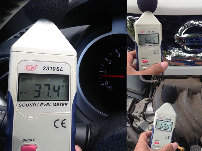 Nissan Juke - Phong cách người Anh - 20 Nissan Juke có hệ thống cách âm khá tốt, hầu như không nghe thấy tiếng động cơ khi ngồi trong xe ở chế độ không tải (tốc độ động cơ 800 vòng/phút)
