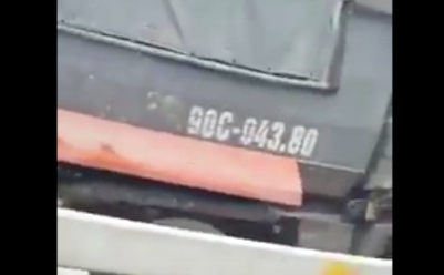 Biển số chiếc xe vi phạm Luật Giao thông trích xuất trong clip