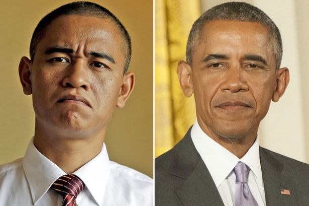 Trung Quốc thậm chí có thể "nhái" cả Tổng thống Mỹ Obama - 1 Obama thật và Obama Trung Quốc. (Ảnh: Reuters)