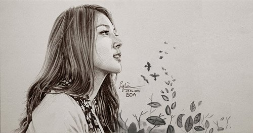 8X vẽ chân dung 300 nghệ sĩ Việt và Kpop - 11
Ca sĩ Boa
