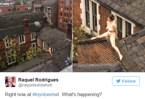 Khỏa thân ngồi trên mái nhà vì... nghệ thuật - 2