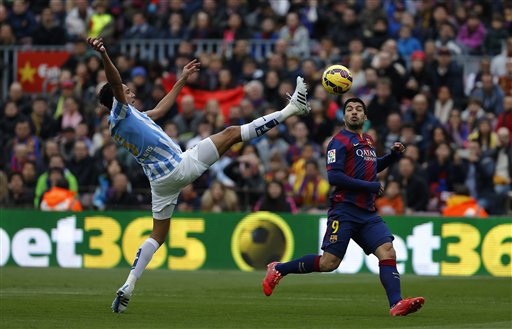 Barca luôn thắng Malaga ở các cuộc đối đầu gần đây nhất Barca luôn thắng Malaga ở các cuộc đối đầu gần đây nhất