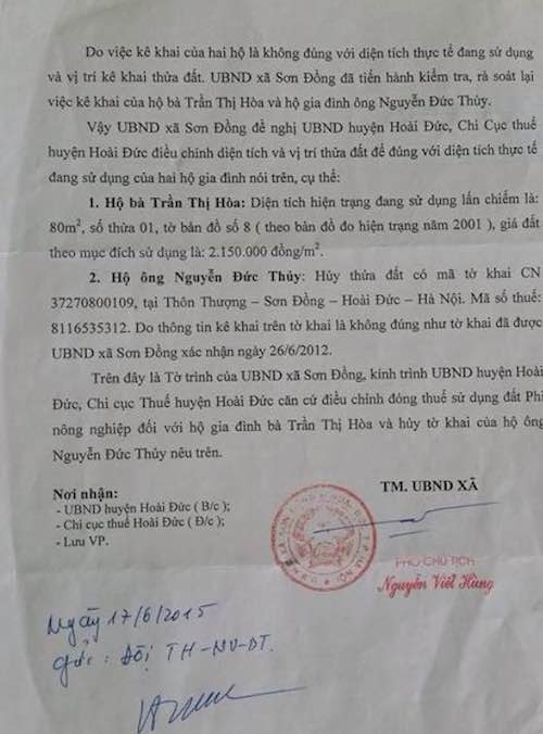 Đề nghị làm rõ khiếu nại về quản lý đất đai của người dân tại huyện Hoài Đức - 5 Đề nghị làm rõ khiếu nại về quản lý đất đai của người dân tại huyện Hoài Đức - 5