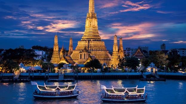 Du lịch Thái Lan giá không tưởng chỉ 4,99 triệu đồng - 1 Du thuyền trên sông Chao Phraya và chiêm ngưỡng ngôi chùa Phật Vàng lung linh trong ánh hoàng hôn.