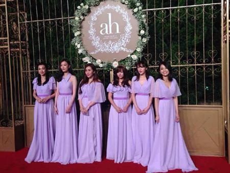 Dàn sao Hoa ngữ hội tụ đông đủ trong “siêu đám cưới” của Huỳnh Hiểu Minh - 3 Dàn phù dâu xinh đẹp trong bộ váy tím