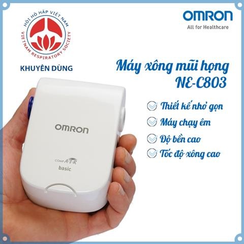 Vệ sinh máy xông mũi họng đúng cách - 2 Máy xông mũi họng nén khí Omron NE-C803 chính hãng Nhật Bản