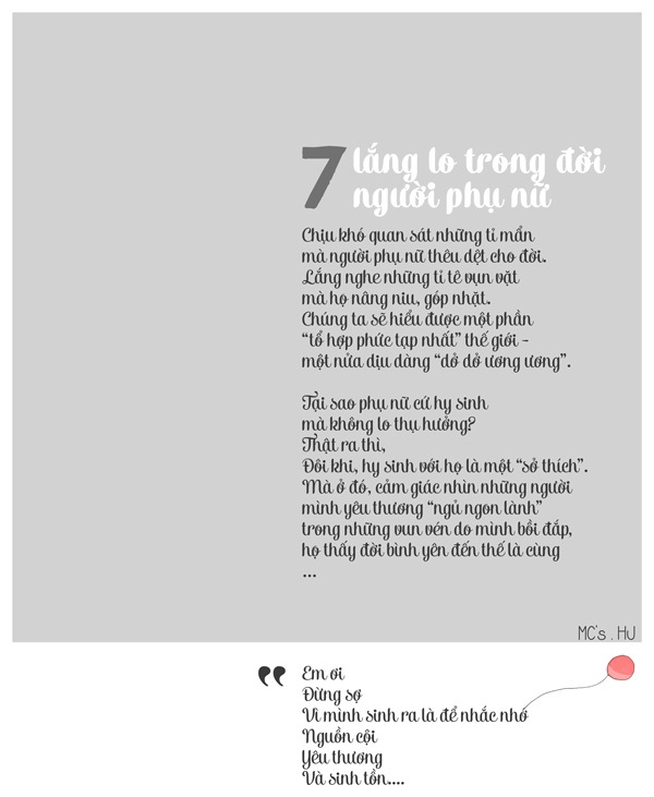 Bộ ảnh “7 lắng lo trong đời người phụ nữ” hút dân mạng - 1 Bộ ảnh “7 lắng lo trong đời người phụ nữ” hút dân mạng - 1