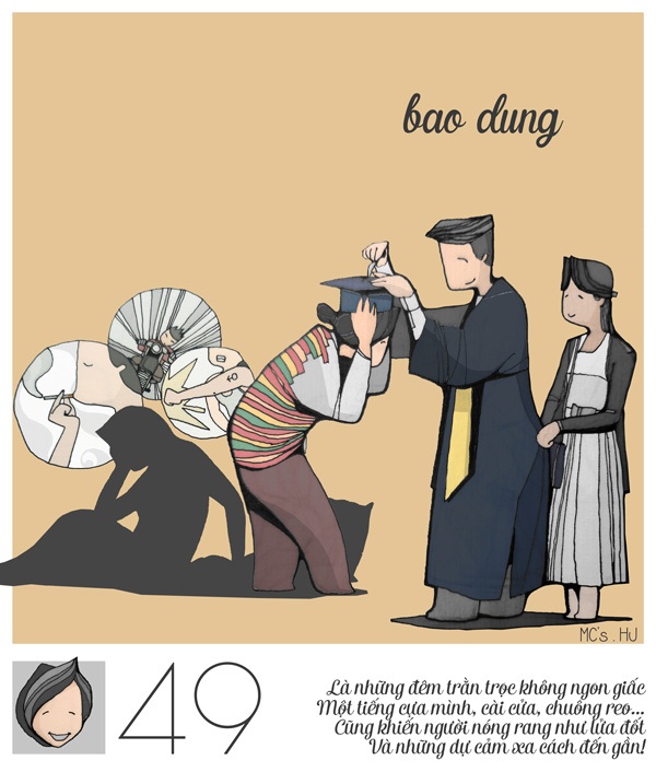 Bộ ảnh “7 lắng lo trong đời người phụ nữ” hút dân mạng - 10 42 – 49 tuổi: Đó là tuổi “nặng đầu” với các mối quan hệ nhưng trên hết vẫn là con cái. Sợ nhất có lẽ là con hư hỏng và dính vào các tệ nạn xã hội, nhất là con đã đủ tuổi để rời vòng tay của mình nhưng lại chưa thực sự lớn.