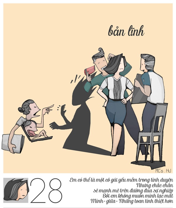 Bộ ảnh “7 lắng lo trong đời người phụ nữ” hút dân mạng - 7 21 – 28 tuổi: Bước chân vào đời với sự chín chắn nhưng hẳn không quá dễ dàng để tồn tại bình yên trên “đường đua sự nghiệp”