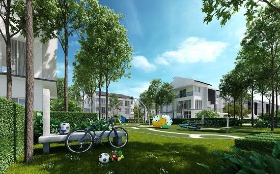 Khu đô thị ParkCity Hanoi - Mô hình BĐS được khách hàng yêu thích nhất - 1 Những ngôi nhà nằm xen kẽ những hàng cây xanh mướt