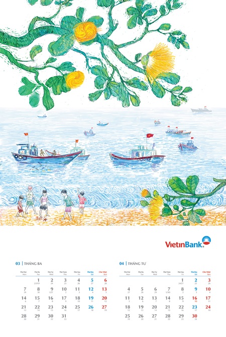 Độc đáo bộ lịch Tết 2016 “Bàng vuông - Gần lắm Trường Sa ơi!” - 2 Độc đáo bộ lịch Tết 2016 “Bàng vuông - Gần lắm Trường Sa ơi!” - 2