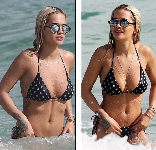 Ca sỹ Anh khoe thân bốc lửa trên biển - 4
Ngôi sao 25 tuổi người Anh kín show trình diễn tại Mỹ