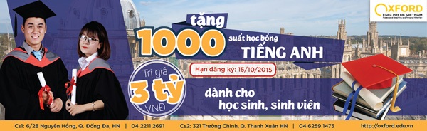 1000 suất học bổng tiếng Anh trị giá 3 tỷ VNĐ - 1 1000 suất học bổng tiếng Anh trị giá 3 tỷ VNĐ - 1