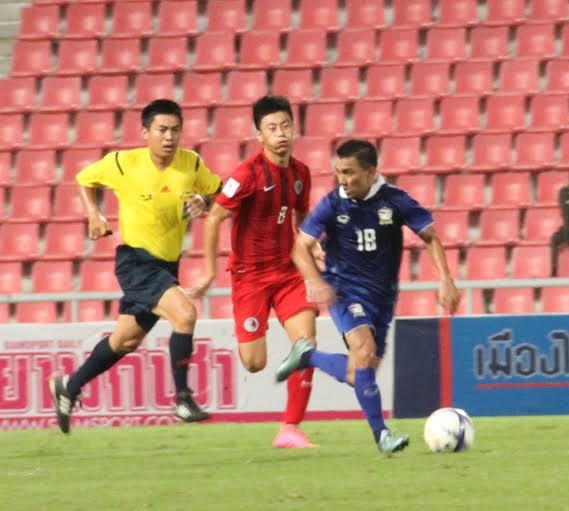 Chanathip vẫn thi đấu tốt khi Thái Lan gặp Hong Kong (Trung Quốc)