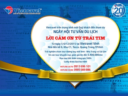Ngày hội tư vấn du lịch: “Lời cảm ơn từ trái tim” - 1 Ngày hội tư vấn du lịch: “Lời cảm ơn từ trái tim” - 1