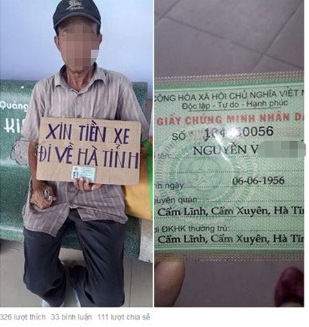 Sự thật bất ngờ về người đàn ông “xin tiền xe về Hà Tĩnh” - 1 Sự thật bất ngờ về người đàn ông “xin tiền xe về Hà Tĩnh” - 1