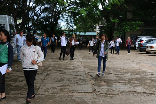 Điểm thi tại Trường CĐ Sư phạm Gia Lai. (Ảnh: Thiên Thư)