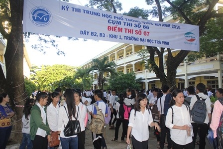 Trường Đại học Trà Vinh chính thức công bố điểm thi tốt nghiệp THPT quốc gia năm 2016. (Ảnh: Minh Giang)