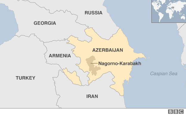 Đại sứ Azerbaijan tại Việt Nam thông tin về cuộc xung đột với Armenia - 3
Vùng Nagorno-Karabakh nằm ở phía tây Azerbaijan (Đồ họa: BBC)