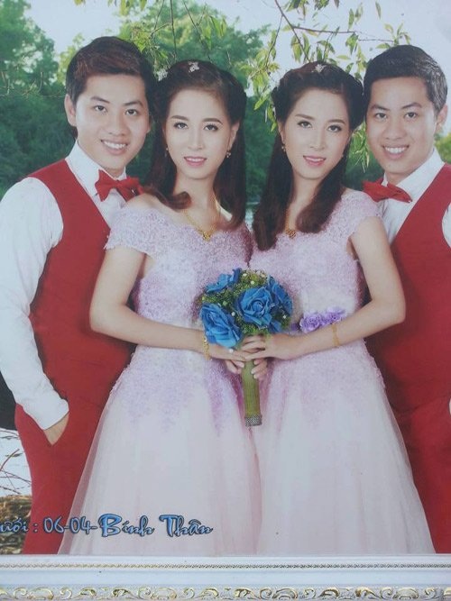 Hai cặp song sinh làm đám cưới cùng một ngày thu hút sự chú ý của cộng đồng mạng