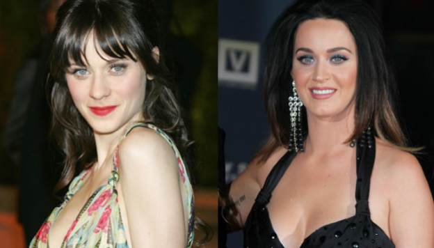 Những cặp sao giống nhau như “giọt nước” - 1
Zooey Deschanel (trái) và Katy Perry