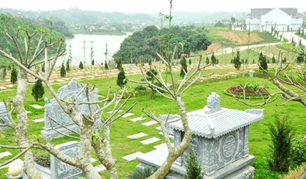 Một góc Công viên Nghĩa trang Thiên Đức (Phú Thọ).