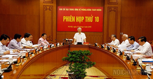 Ban Chỉ đạo Trung ương về phòng chống tham nhũng gồm 16 thành viên - 1 Ảnh: Ban Nội chính Trung ương