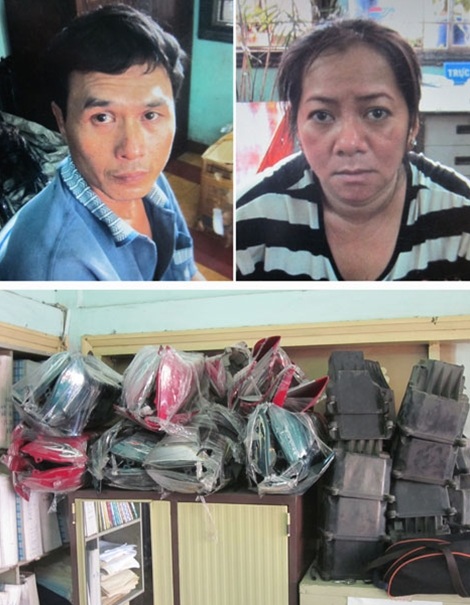 Những “kho chứa” đồ gian - 1 Vợ chồng Sỹ - Bạch xẻ thịt hàng ngàn xe gian và tang vật bị thu giữ.