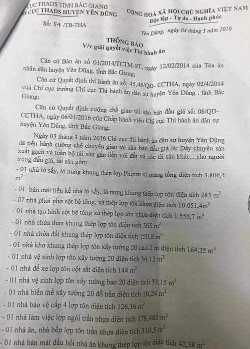 TAND Cấp cao bị chống lệnh, thêm một vụ “194 phố Huế” tại Bắc Giang? - 2 TAND Cấp cao bị chống lệnh, thêm một vụ “194 phố Huế” tại Bắc Giang? - 2