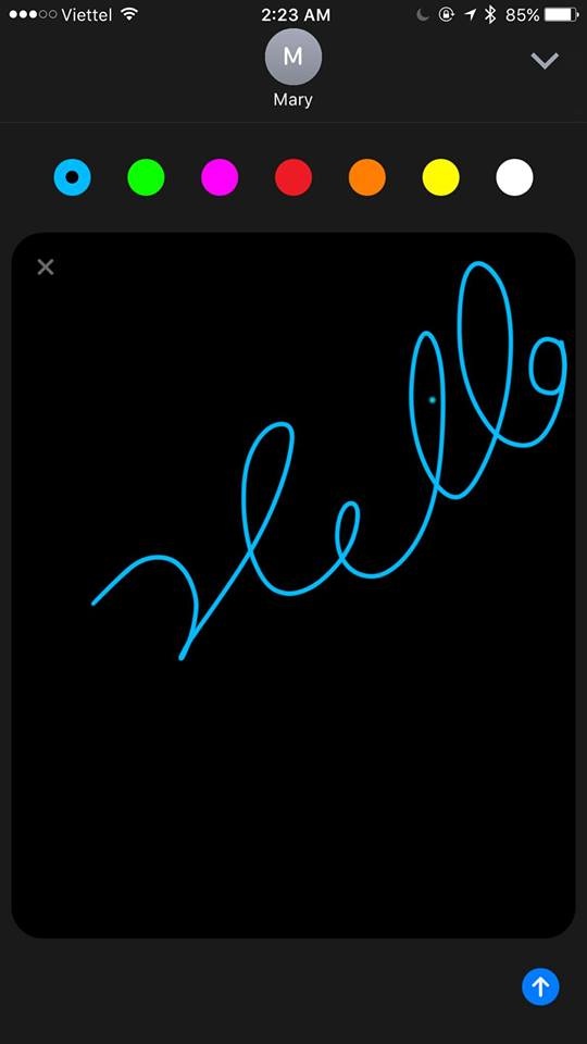 Trải nghiệm nhanh iOS 10 tại Việt Nam, rất nhiều tính năng mới - 4
Gửi chữ viết tay trên iMessage