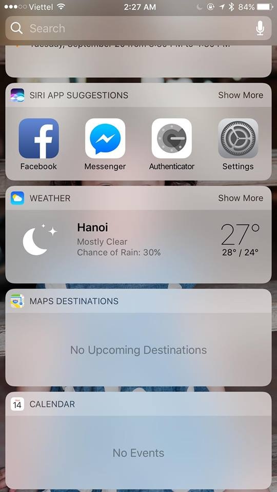 Trải nghiệm nhanh iOS 10 tại Việt Nam, rất nhiều tính năng mới - 3
Thông báo trên màn hình chờ