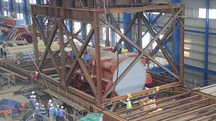 
Công nhân PVC xây dựng nhà máy nhiệt điện Thái Bình 2.
