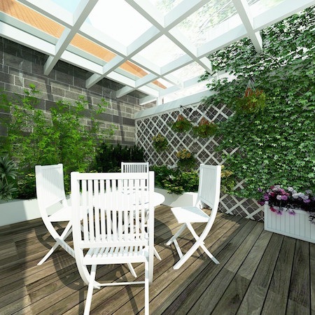 Ngắm biệt thự Tân cổ điển giữa lòng Hà Nội - 19
Sân vườn tiểu cảnh được thiết kế trên tầng 3 rộng tới 15m2 để đưa không gian xanh trở về với nơi phố đông của thủ đô.